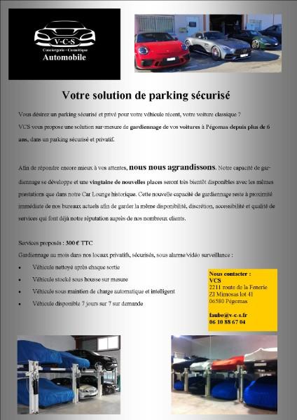 Vantage Cars Service à Pégomas - Votre solution de parking sécurisé