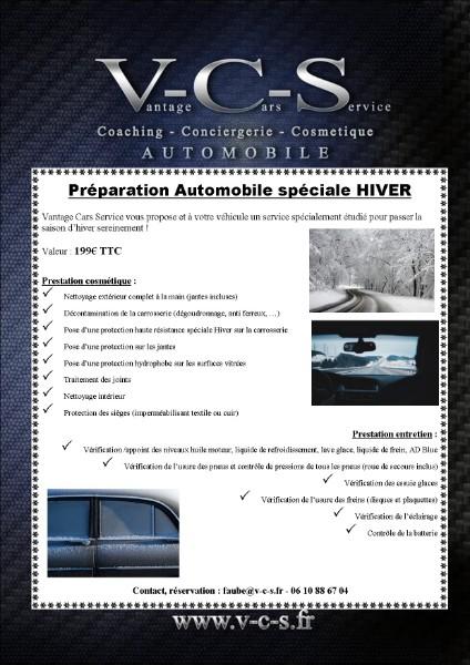 Préparation cosmétique automobile spéciale Hiver chez Vantage Cars Service